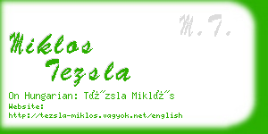 miklos tezsla business card